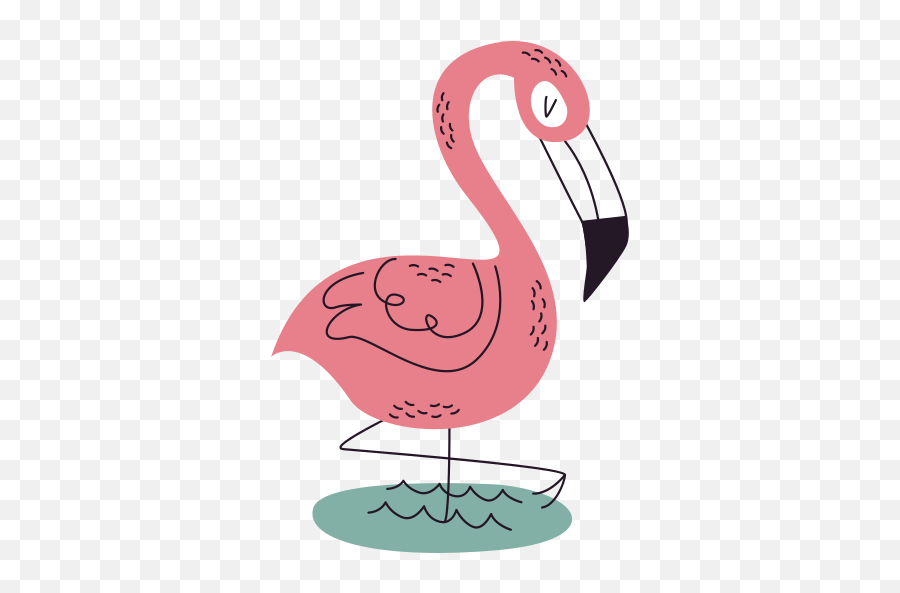 Flamingo Stickers - Free Animals Stickers Girly Png,Flamingo Icon