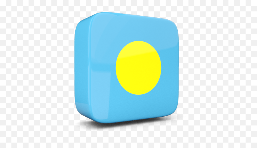 Glossy Square Icon 3d Illustration Of Flag Palau - Horizontal Png,Blue Square Icon