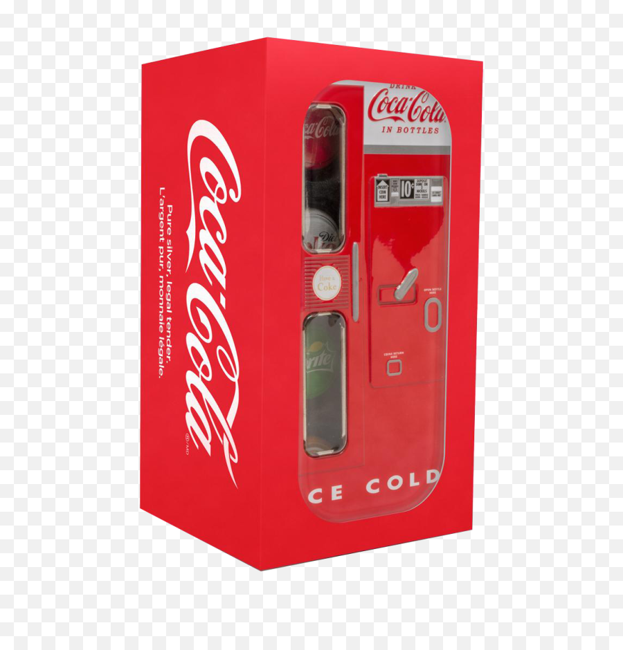Coca Cola 2020 Vending Machine Set Sprite Fanta Bottle 4x 6g Silver Cap Coin 1 Fiji - Coca Cola Vending Machine Png,Sprite Can Png