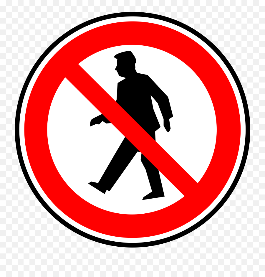 No Alcohol Clipart - No Walk Through Sign 2400x2400 Png No Walking,"no ...