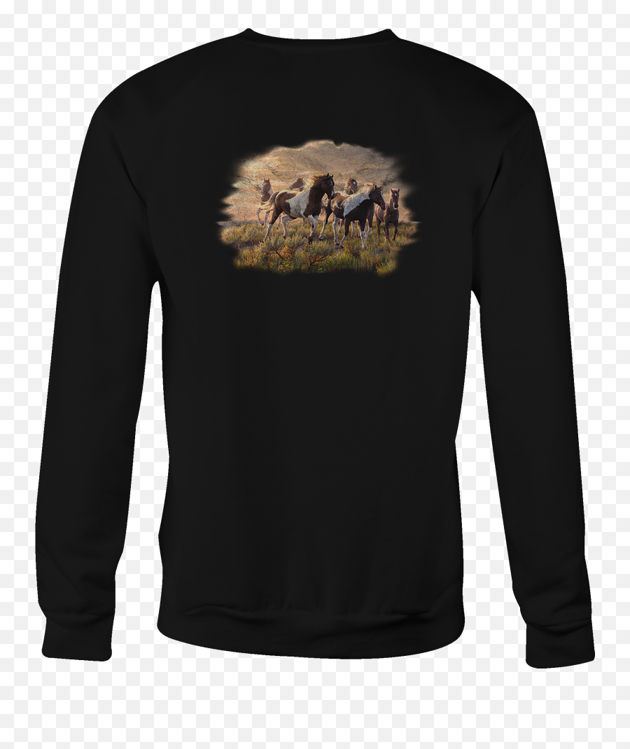 Details About Crewneck Sweatshirt Horses Running Shirt For Men Or Women Png Horse