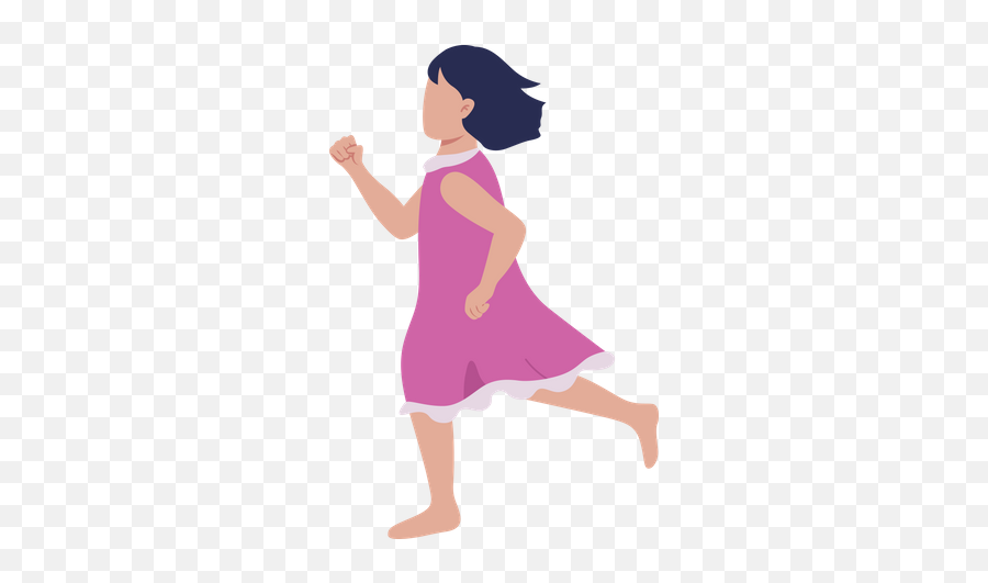 Best Premium Little Girl Running Illustration Download In - Illustration Png,Running Woman Icon