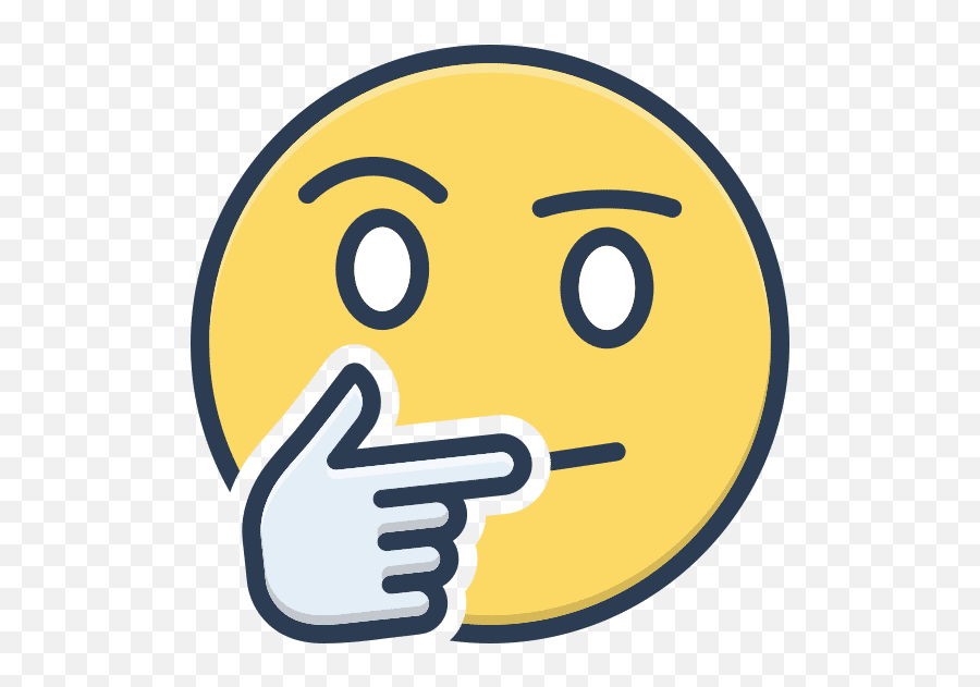 Emoji Thinking Expression Image - Canva Happy Png,Thinking Emoji Icon
