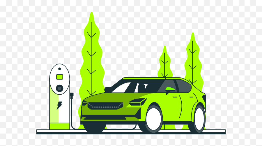 Smart Electric Vehicle Charging Stations - Evoke Systems Electric Vehicles Car Illustration Png,Electric Vehicle Icon