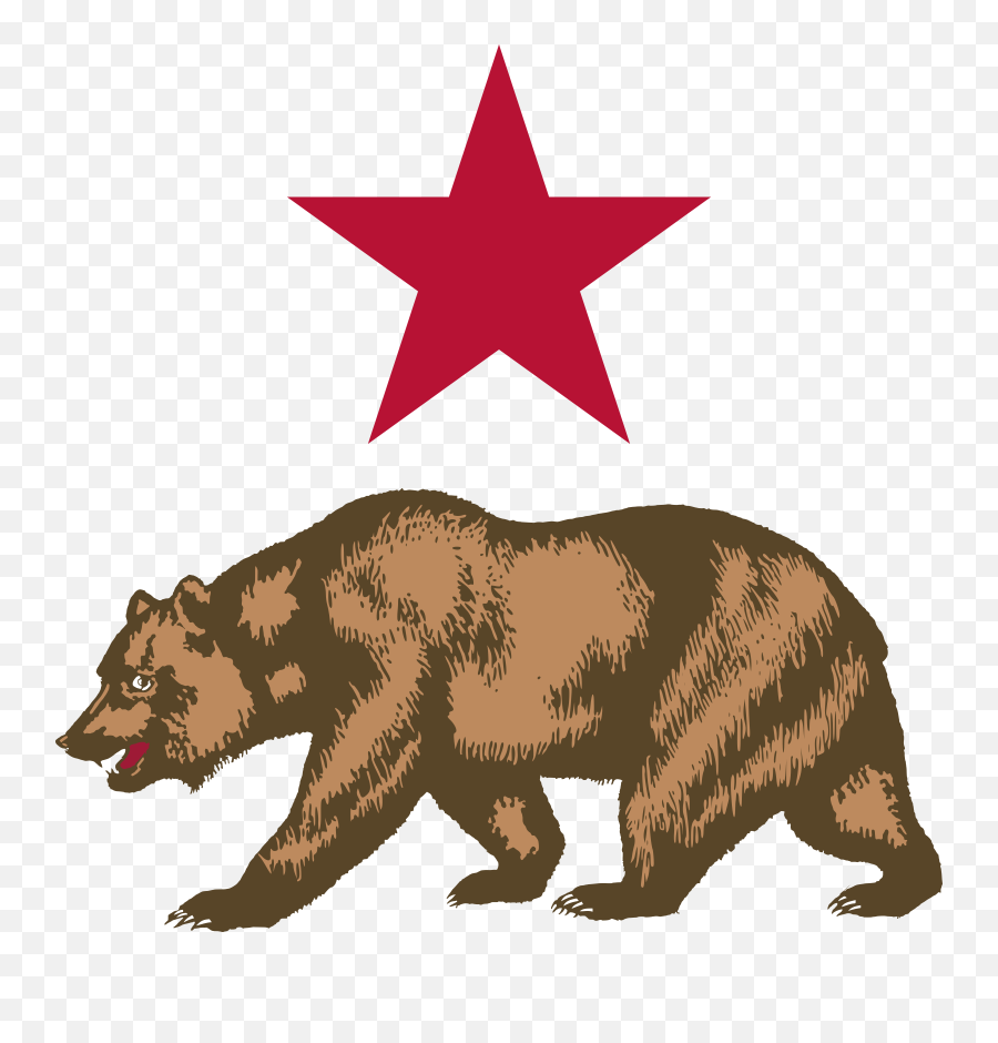 California Bear Png 6 Image - New California Republic Flag,California Bear Png