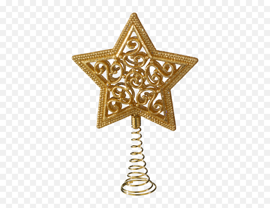 Tree Topper Star With Glitter Gold - Sparkle Black Stars Brass Png,Gold Glitter Star Png