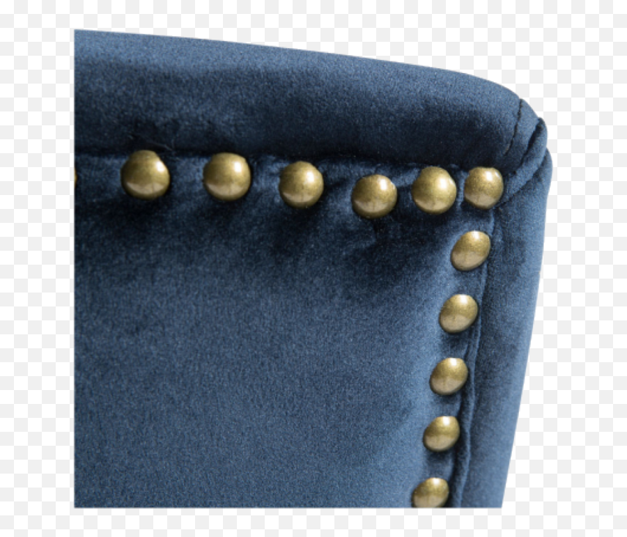 Adonia Dining Chair Dark Blue With Gold - Macro Photography Png,Gold Trim Png