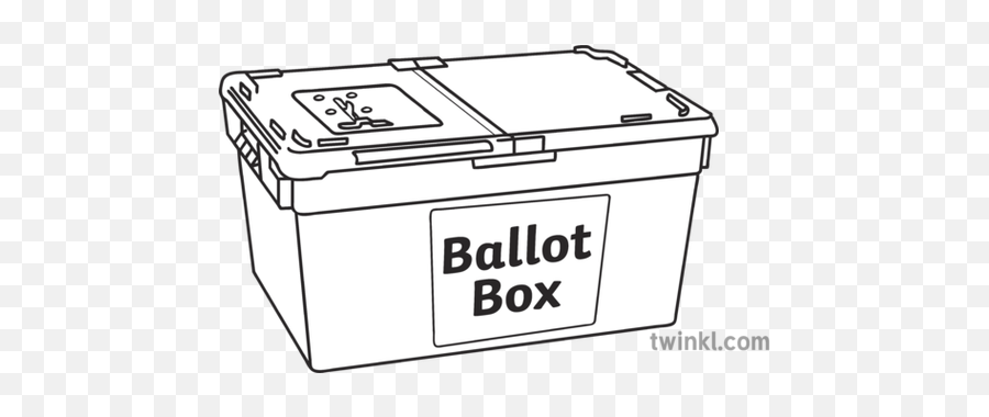 Ballot Box Elections Container Voting Slip Mps Ks1 Black And - Line Art Png,Ballot Box Png