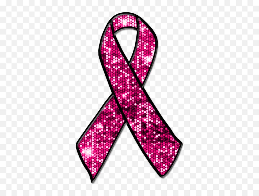 Pink Ribbon Glitter Clipart - Breast Cancer Ribbon Glitter Png,Pink Ribbon Png