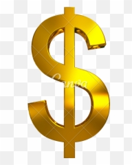 Golden Dollar Sign Transparent Image - United States png