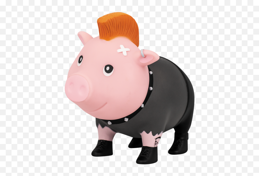 Punk Male Piggy Bank Biggys - Design By Lilalu Piggy Bank Png,Piggy Bank Transparent