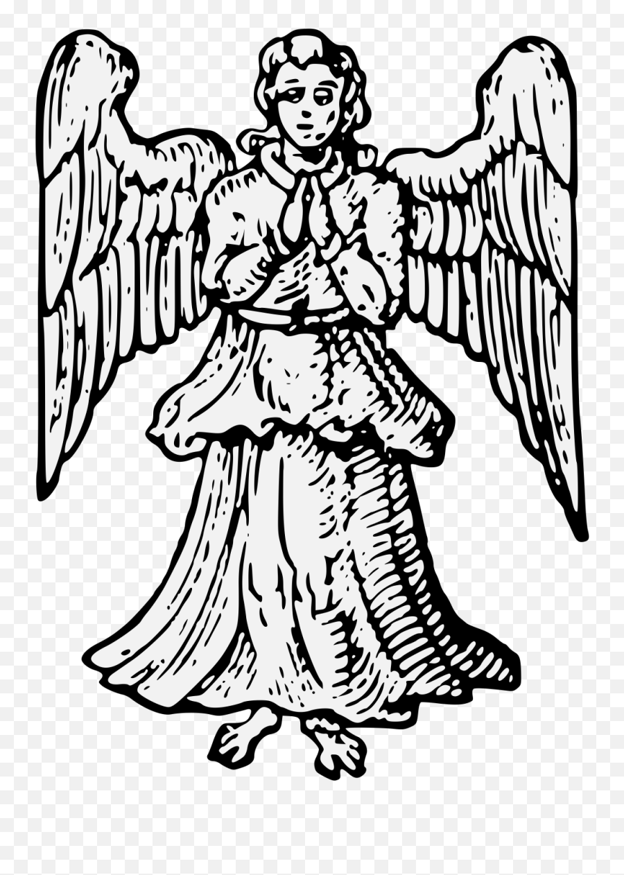 Angel - Traceable Heraldic Art Illustration Png,Angel Png