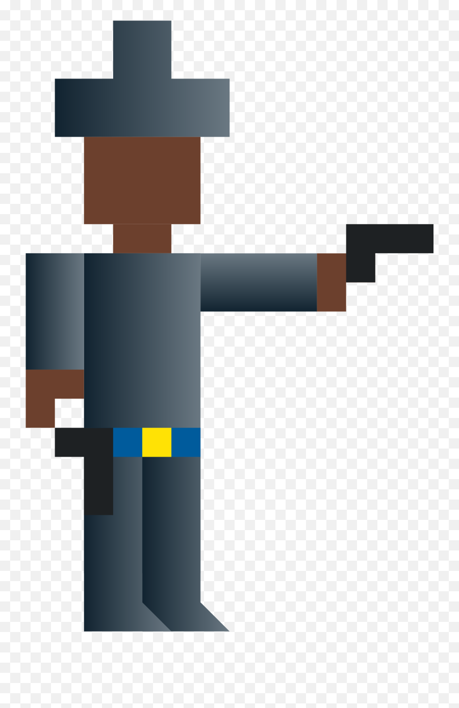 Gun Shot Clipart Shoot - Shooting Gun Pixel Art Png,Man With Gun Png