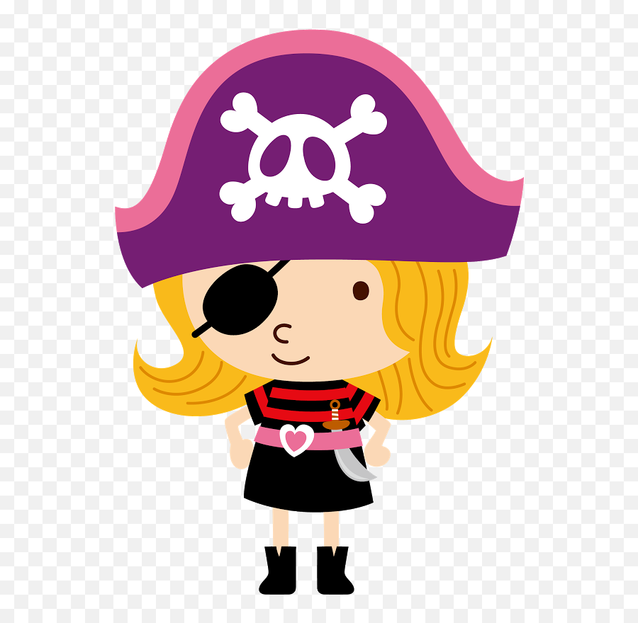 U203fu2040 Girls Pirate Clip Art Theme - Dibujo De Una Pirata Png,Pirates Png