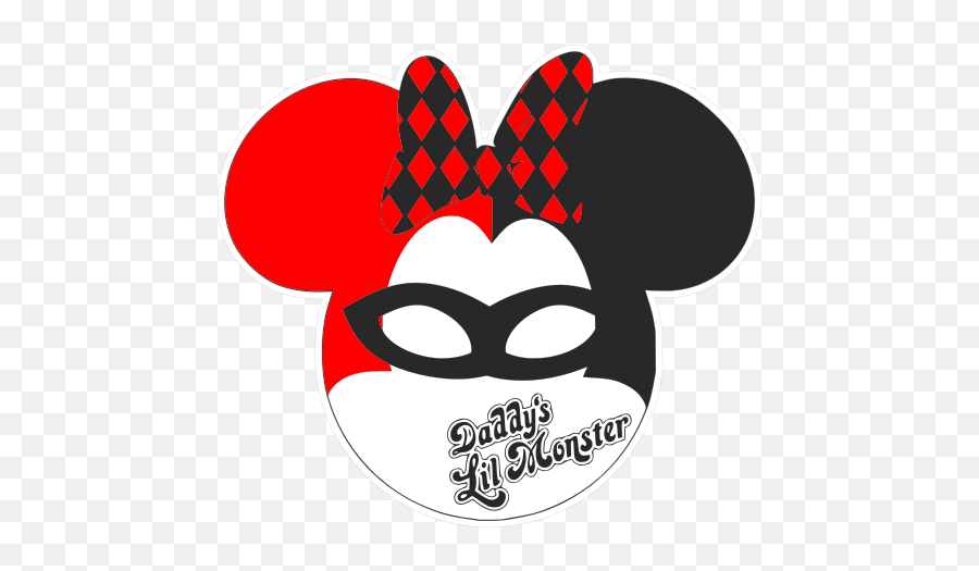 Harley Quinn Minnie Mouse Head - Suicide Squad Harley Quinn Clip Art Png,Minnie Mouse Head Png