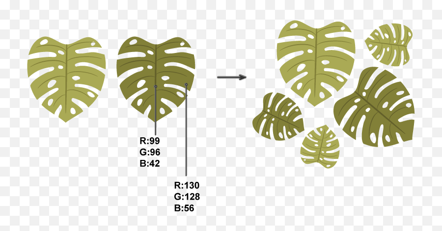 Create Other Monstera Leaves - Illustration Png,Monstera Leaf Png