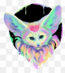 A Portrait Of Fennec Fox With The - Realistic Fennec Fox Drawing Png,Fennec Fox Png