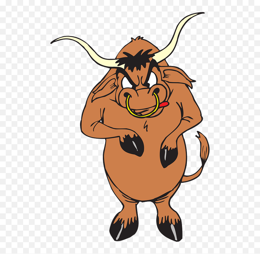 Bull With Ring In Its Nose Clipart Free Download - Bull Clip Art Png,Bull Horns Png