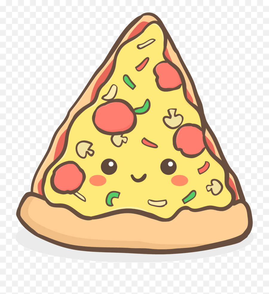 Free Download Cute Pizza Clipart - Dibujos De Comida Chatarra Png,Cartoon Food Png