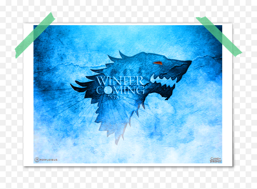Game Of Thrones Winter Is Coming Ice Version Poster - Winter Is Coming Blue Png,Winter Is Coming Png
