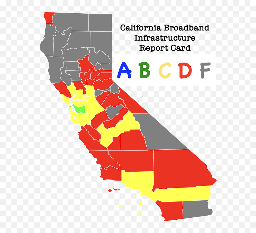 Californiau0027s Mountain Counties Get Failing Broadband Grades - California Democratic Party V Jones Png,California Map Png