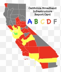 Californiau0027s Mountain Counties Get Failing Broadband Grades - California Democratic Party V Jones Png,California Map Png