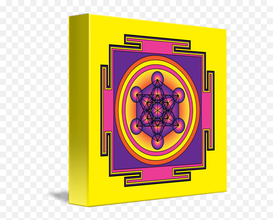 Metatrons Cube Mandala By Galactic Mantra - Decorative Png,Metatron's Cube Png