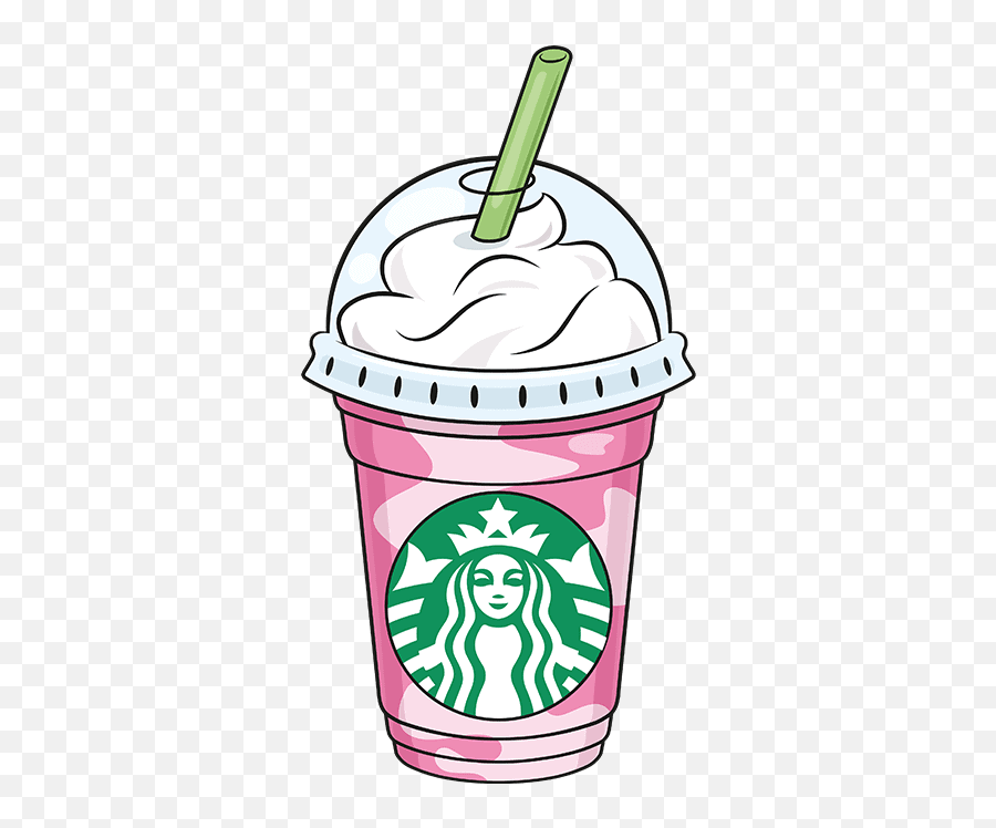 How To Draw A Starbucks Frappuccino - Draw A Starbucks Frappuccino Png,Starbucks Logo Printable
