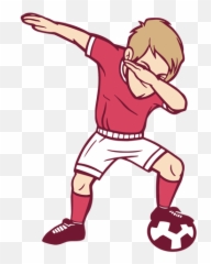 Boy Soccer Player Dab Illustration - Dabbing png