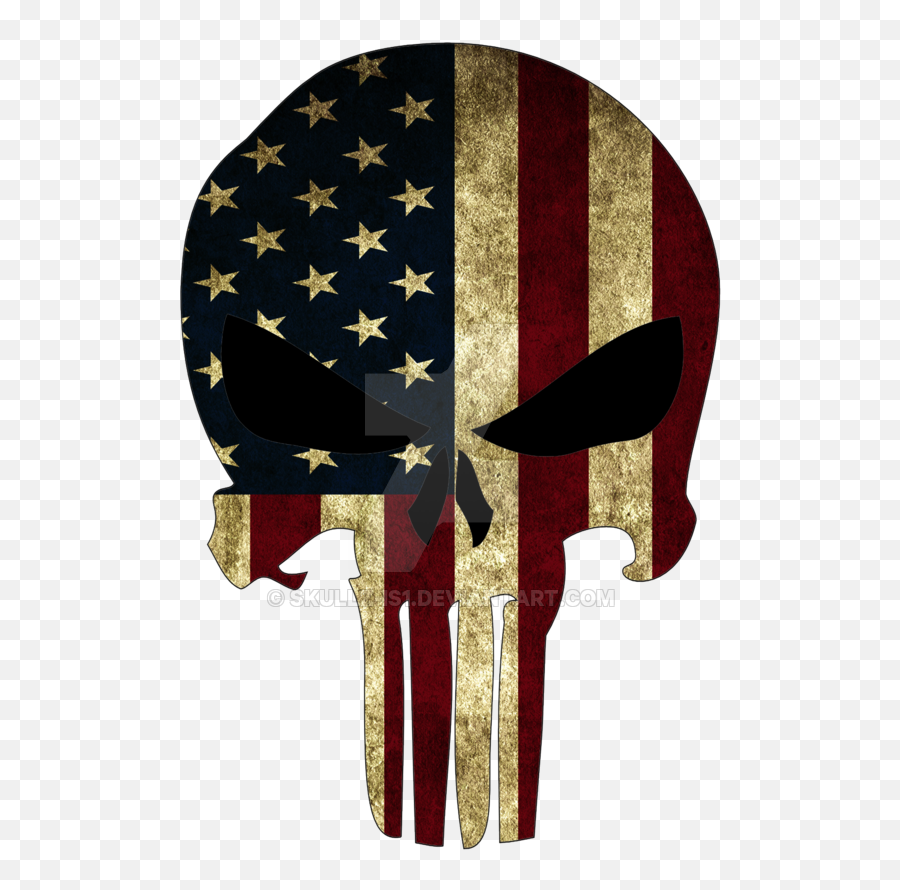 Transparent American Flag Punisher - Punisher Skull American Flag Png,Punisher Skull Transparent