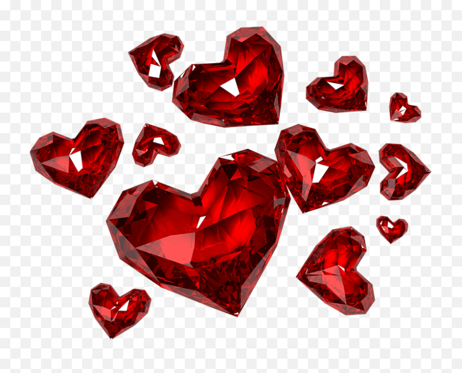 Diamond Hearts Png Clipart - Red Diamond Hearts Png,Diamond Vector Png