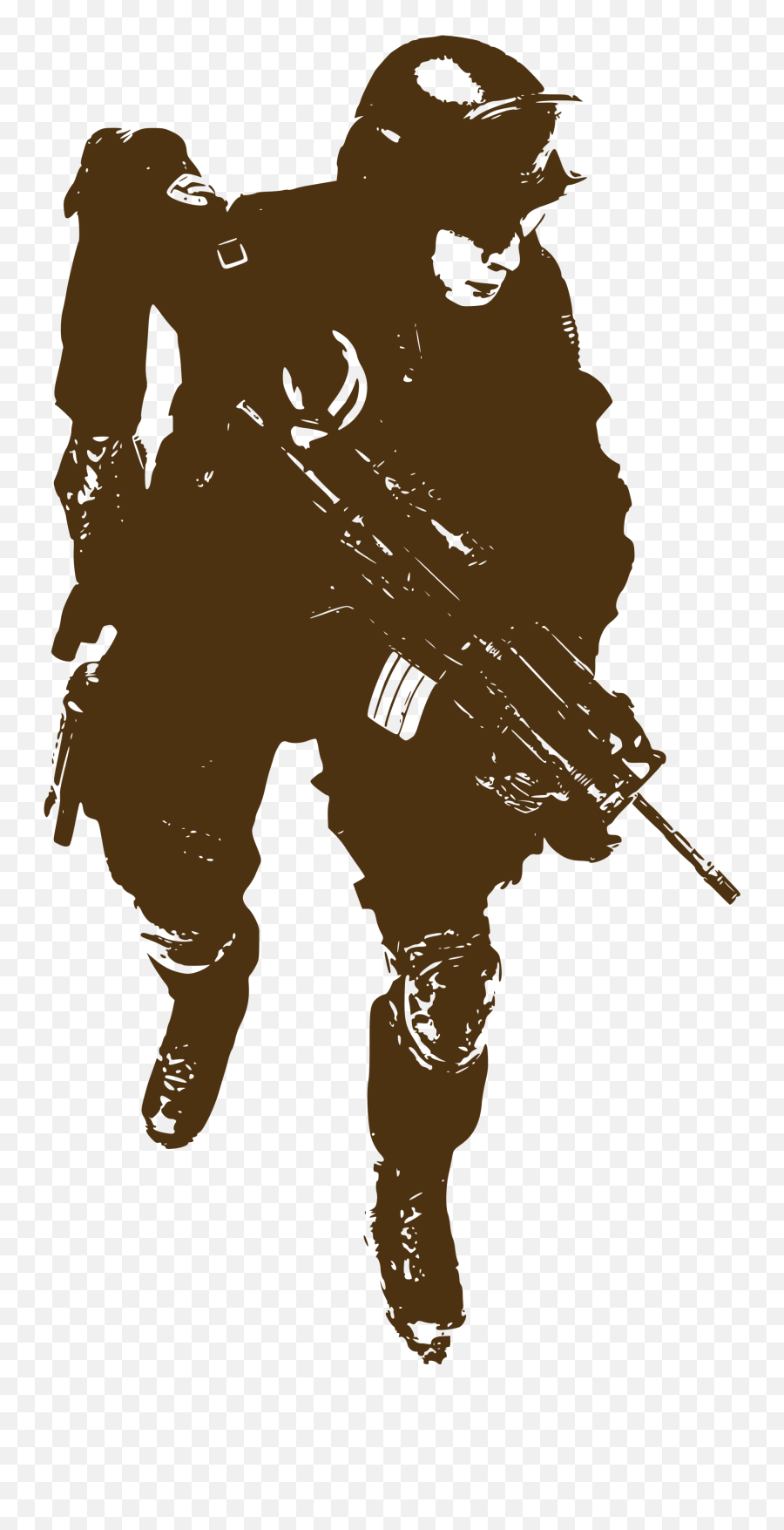 Soldier Sticker Military Decal - Brown Line Soldier Png Call Of Duty Soldier Silhouette Stickers,Call Of Duty Soldier Png
