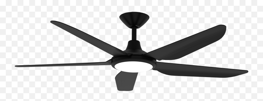 Storm 5 Blade Indooroutdoor Dc Ceiling Fan With Cct Led Light By Airborne - Matte Black 52 Ceiling Fan Png,Ceiling Fan Png