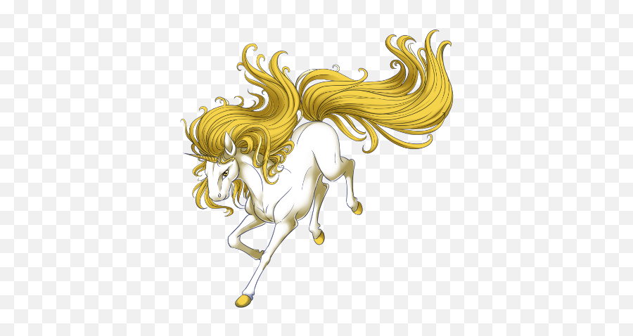 Gold Unicorn - Fictional Character Png,Gold Unicorn Png