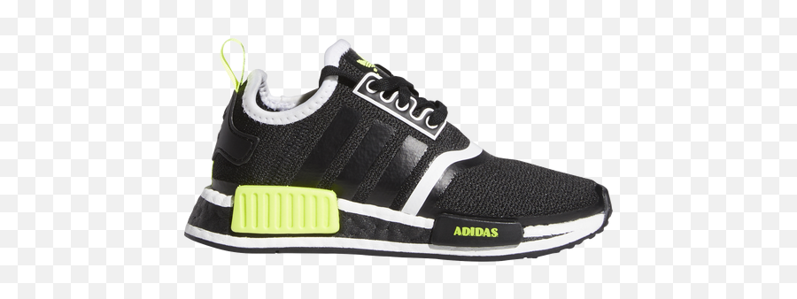 Adidas Originals Nmd R1 - Boysu0027 Preschool Running Shoes Black Yellow Black Lace Up Png,Adidas Energy Boost Icon Baseball Cleats