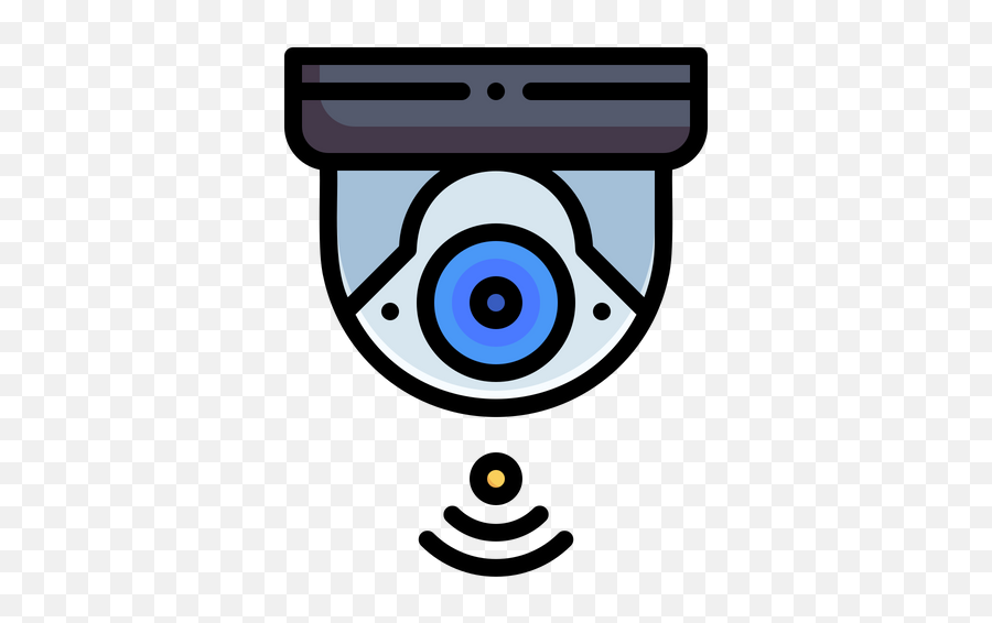 Free Security Camera Icon Of Colored Outline Style - Dot Png,Security Camera Icon Free