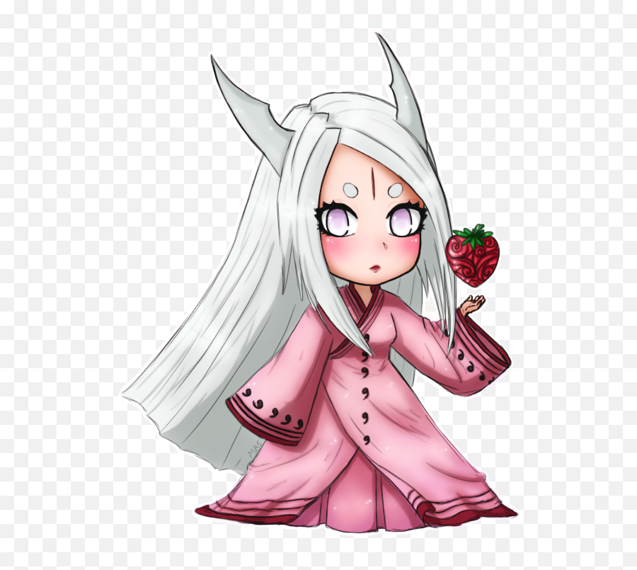 Chibi Kaguya Cosplay Anime Naruto Images - Anime Girl White Hair And Small Horns Png,Hokage Icon