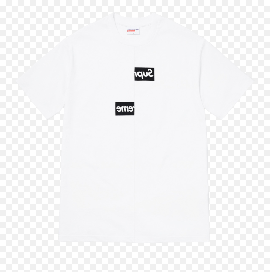 Supreme Cdg Split Box Logo Tee Full Size Png Download - Gucci T Shirt Logo Png,Supreme Box Logo Png