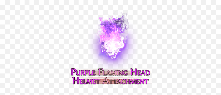 Purple Flaming Head Helmet Attachment - Poedb Path Of Exile Language Png,Icon Purple Helmet
