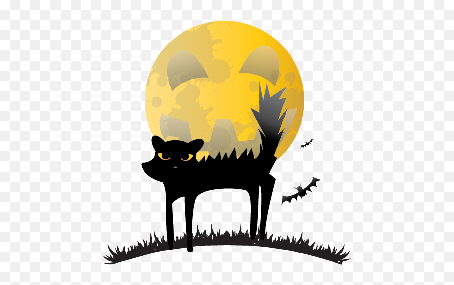 Black Cat Halloween Scared Scary Icon - Free Download Bovinae Png,Cat Icon Ico