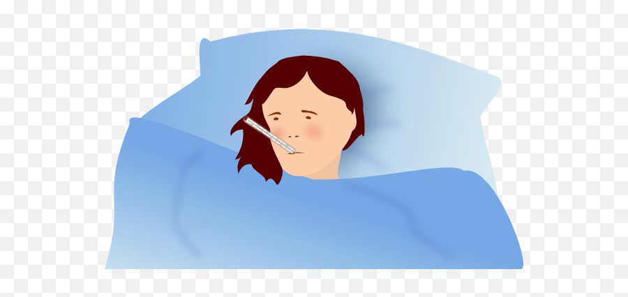 Sick Girl In Bed - Came Down With A Cold Png,Girl Clipart Transparent Background