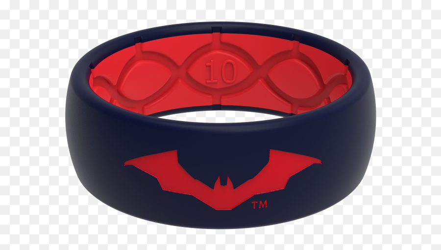 Dc The Batman Color Icon Groove Ring - 7 Solid Png,Batman Beyond Icon