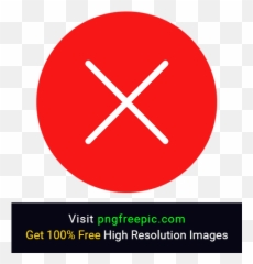 Slim Close Icon Png With Red Background - Exit Wrong Language
