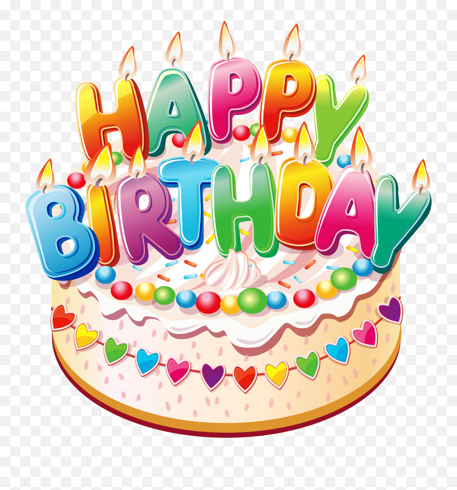 Happy Birthday Cake Clipart Transparent - Birthday Cake Png Transparent,Birthday Cake Clipart Transparent Background