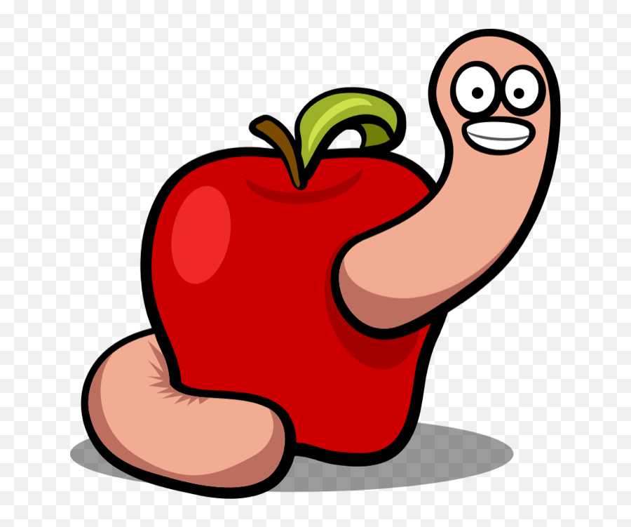 Red - Worm Apple Png,Worm Png