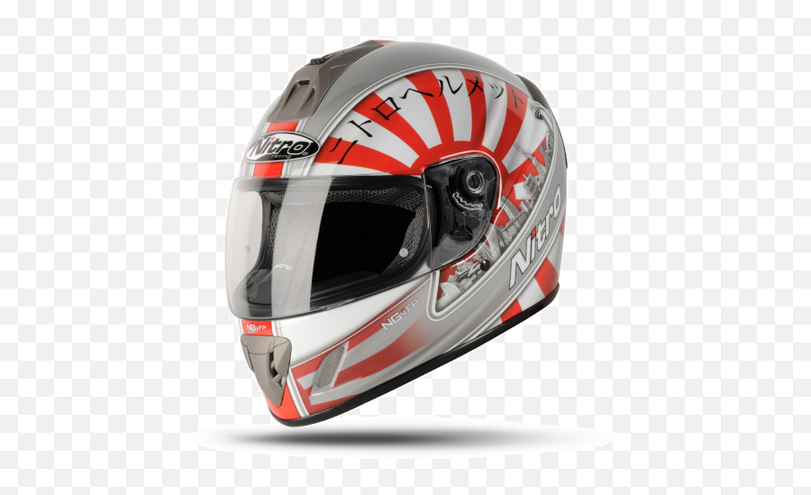 Nitro Japan Flag Motorcycle Helmet - Playwellbikerscouk Motorcycle Helmet Png,Japan Flag Transparent