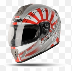 Nitro Japan Flag Motorcycle Helmet - playwellbikerscouk png