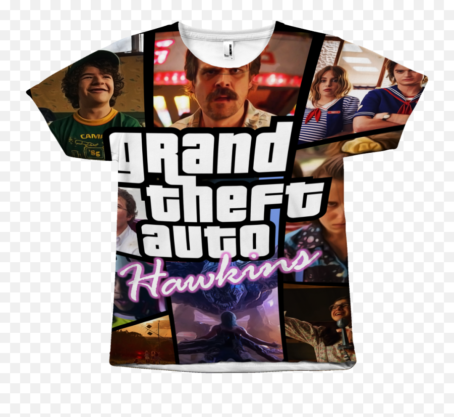 Grand Theft Auto Hawkins Shirt Funny Stranger Things - Gta Png,Grand Theft Auto Png