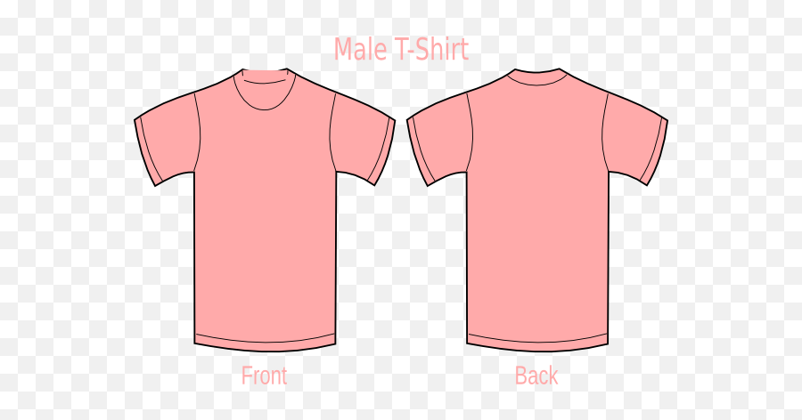 Shirt Clipart Neon Pink - Peach T Shirt Front And Back Plain Peach T Shirt Front Png,Black Tee Shirt Png