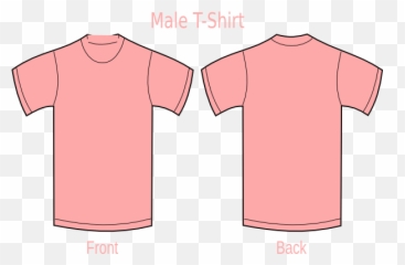 Shirt Clipart Neon Pink - Peach T Front And Back Plain png